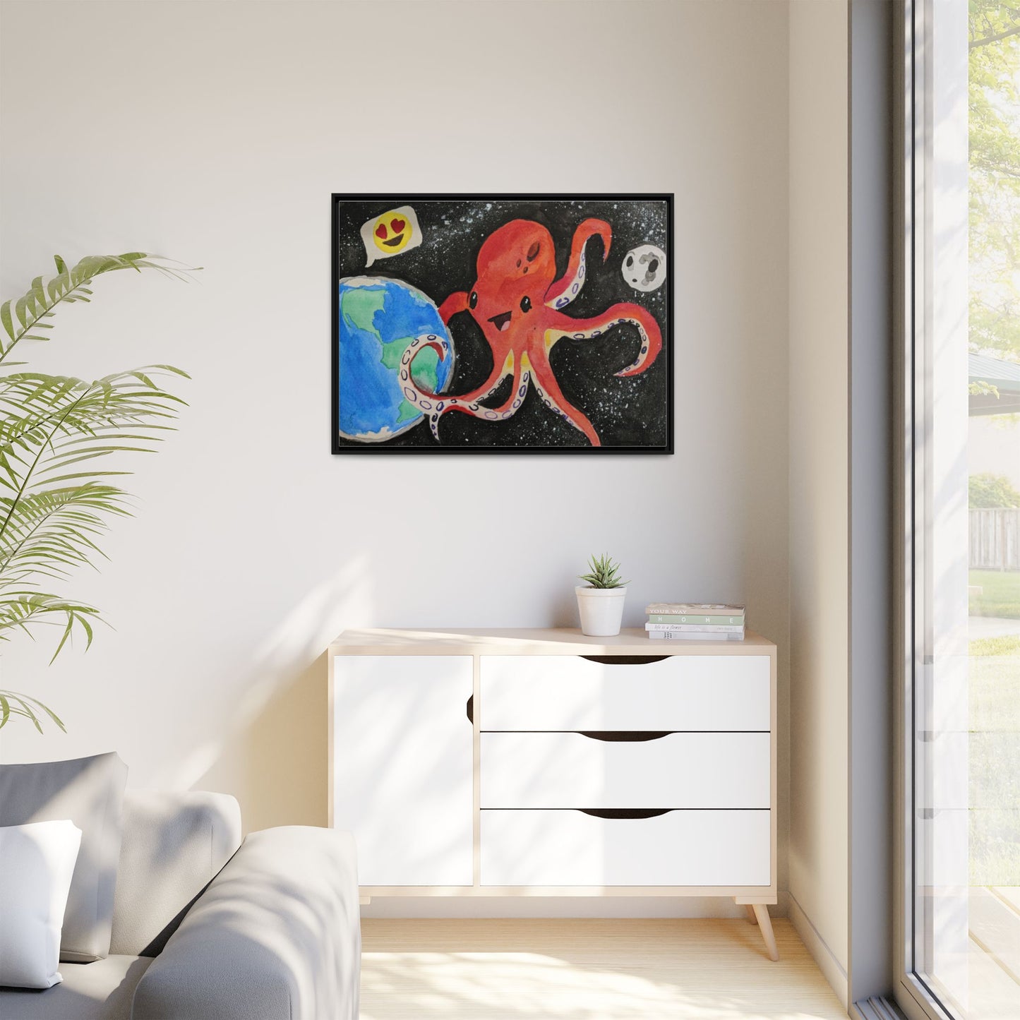 Canvas Print - Giant Space Octopus Painting